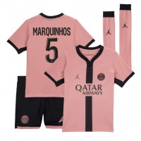 Camiseta Paris Saint-Germain Marquinhos #5 Tercera Equipación Replica 2024-25 para niños mangas cortas (+ Pantalones cortos)